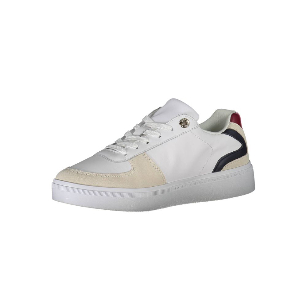 Witte polyester sneaker