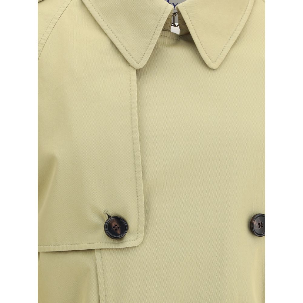 Middelgrote katoenen gabardine trenchcoat