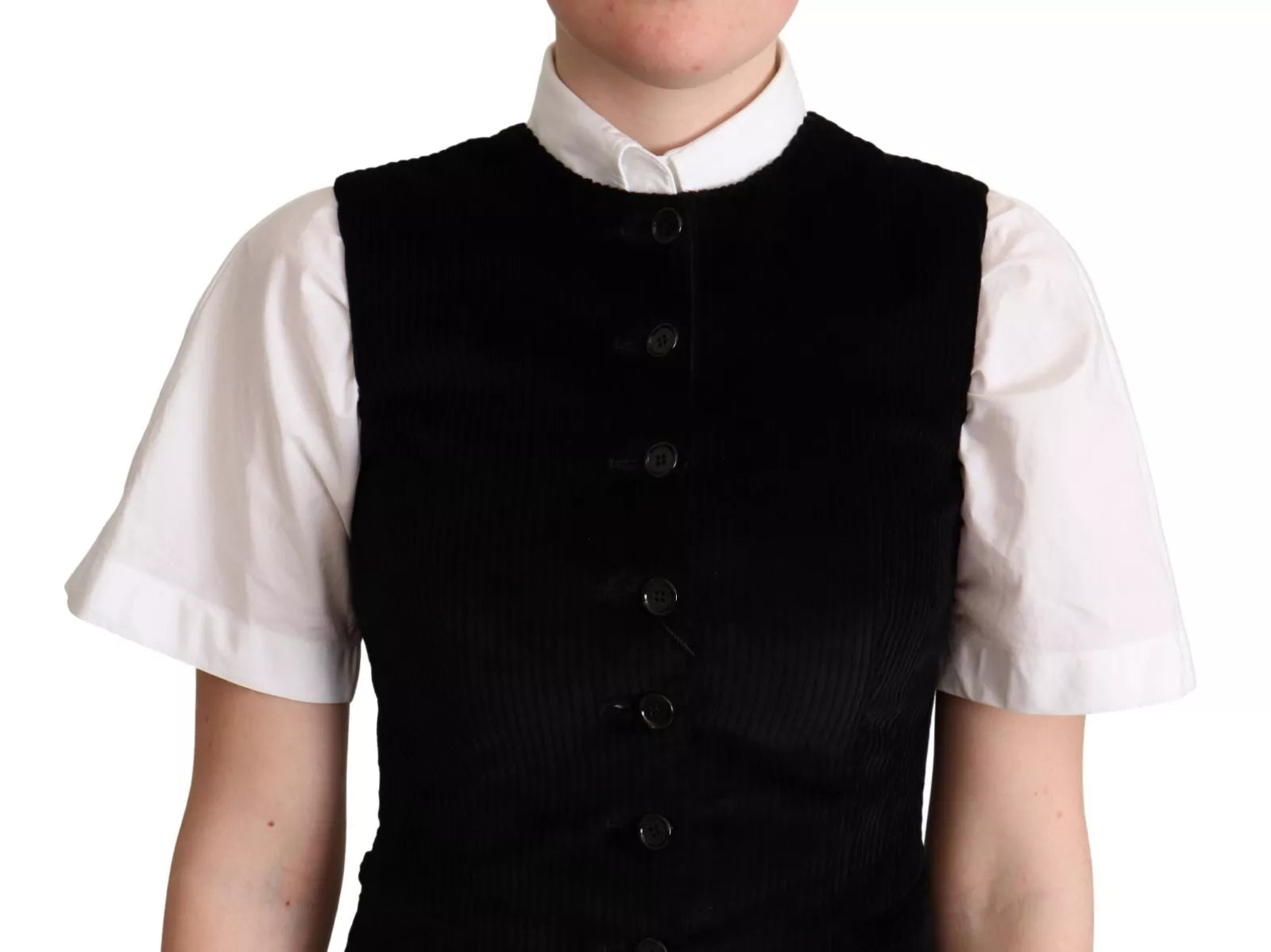 Zwartbruin luipaardprint vest