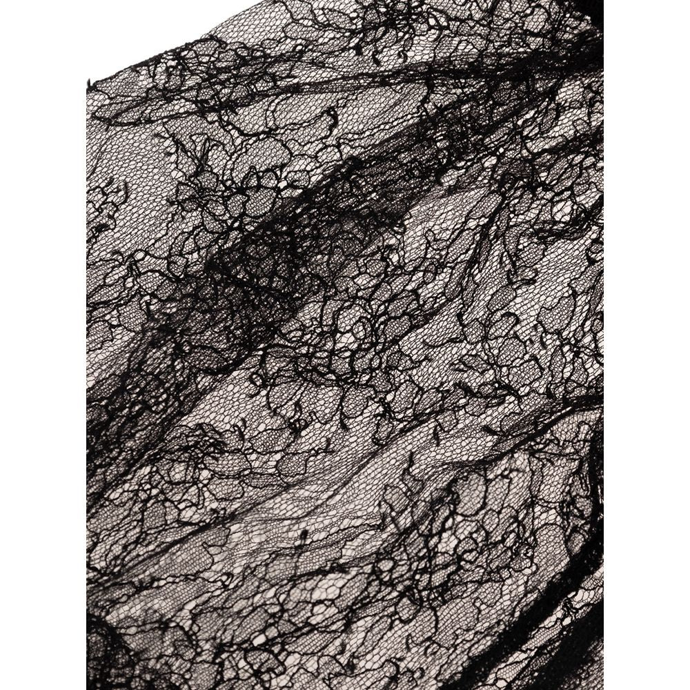 Zwarte polyamide top