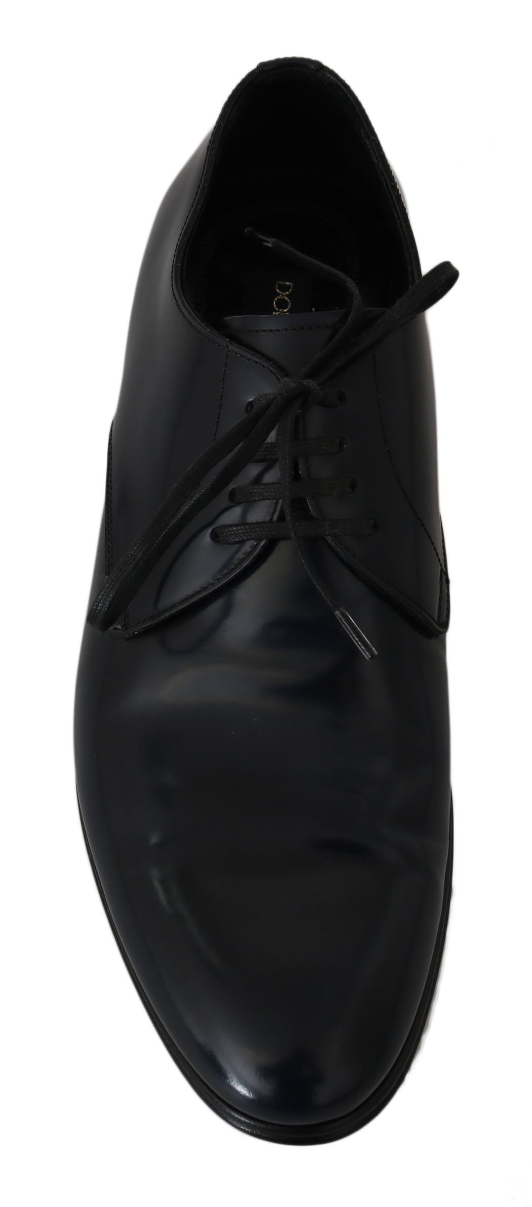 Blauwe leren Derby formele herenschoenen