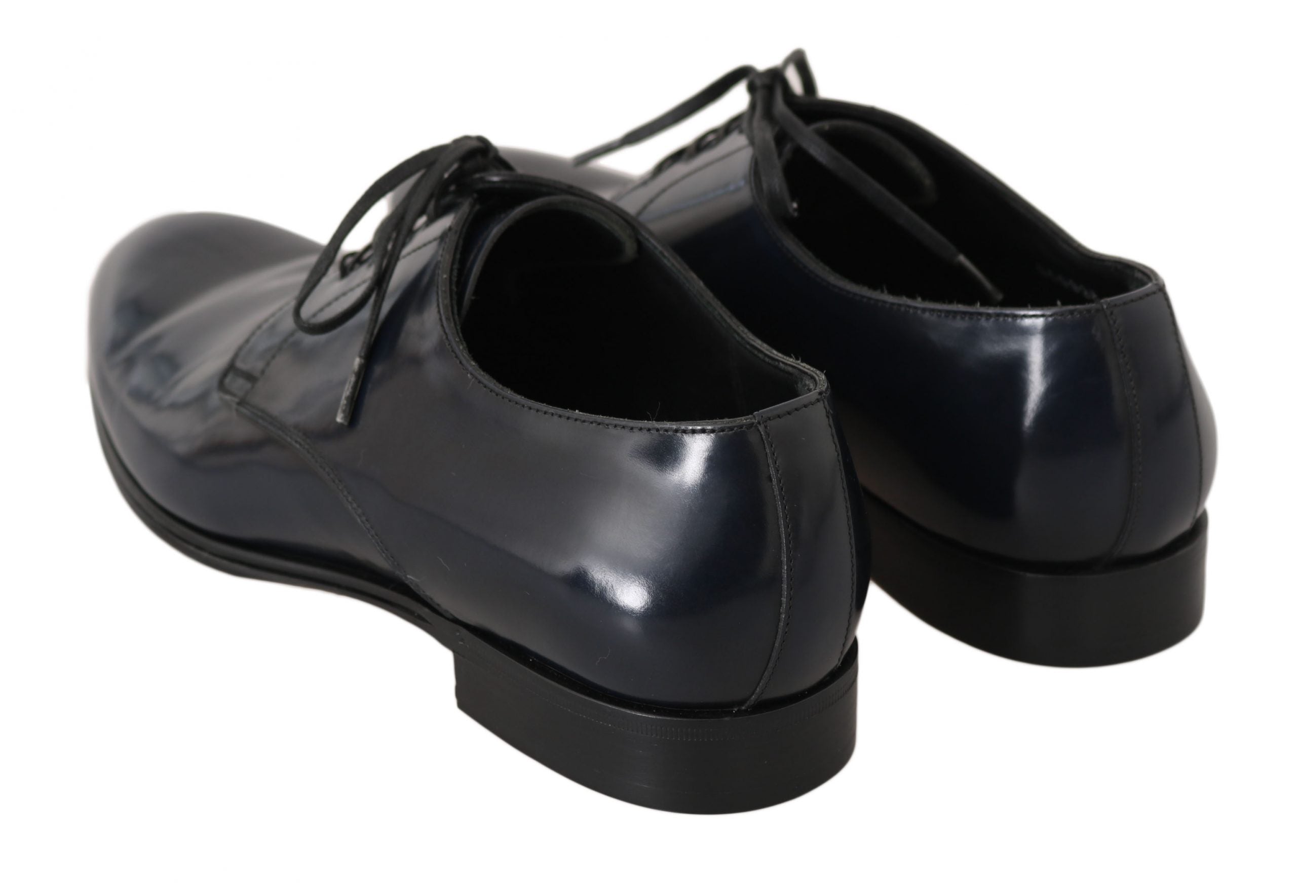 Blauwe leren Derby formele herenschoenen