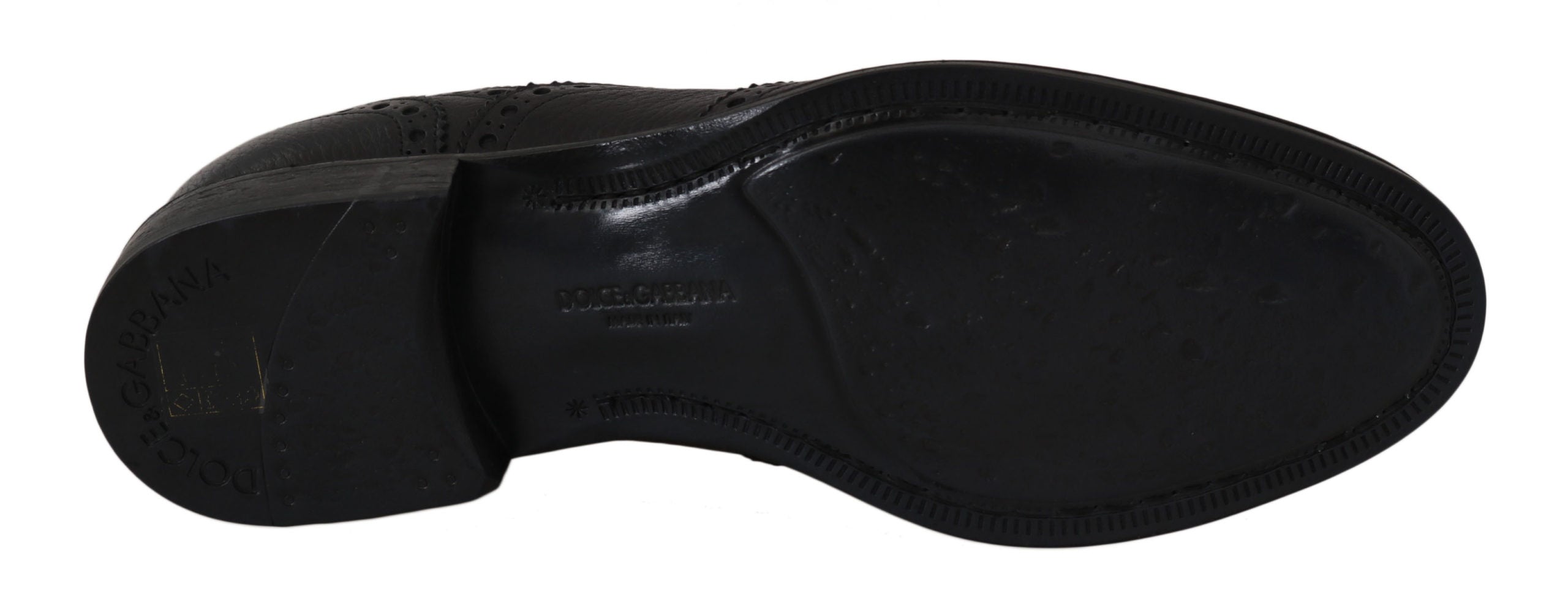 Blauwe leren Wingtip Oxford-schoenen