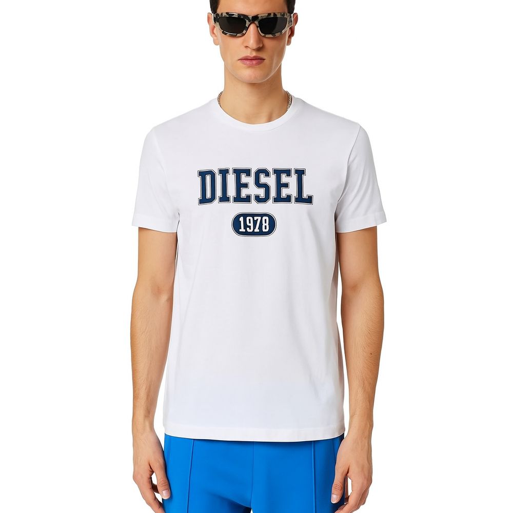 Wit katoenen T-shirt