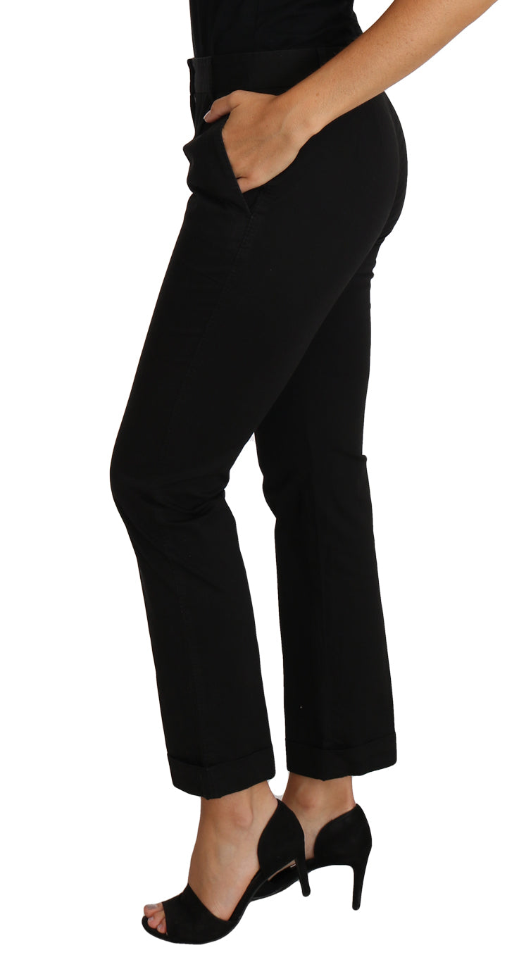 Zwarte jurk met rechte rechte broek