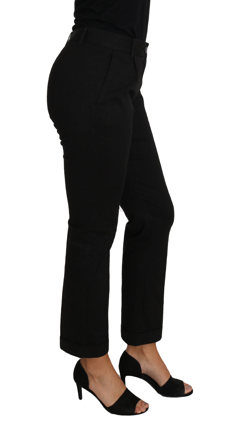Zwarte jurk met rechte rechte broek