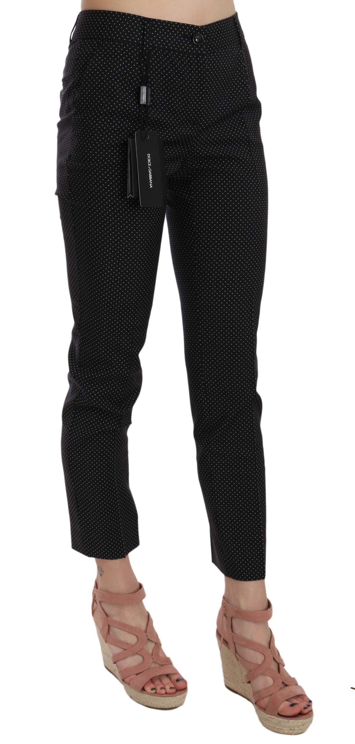 Polka Dot Slim Capri Broek Tapered Broek