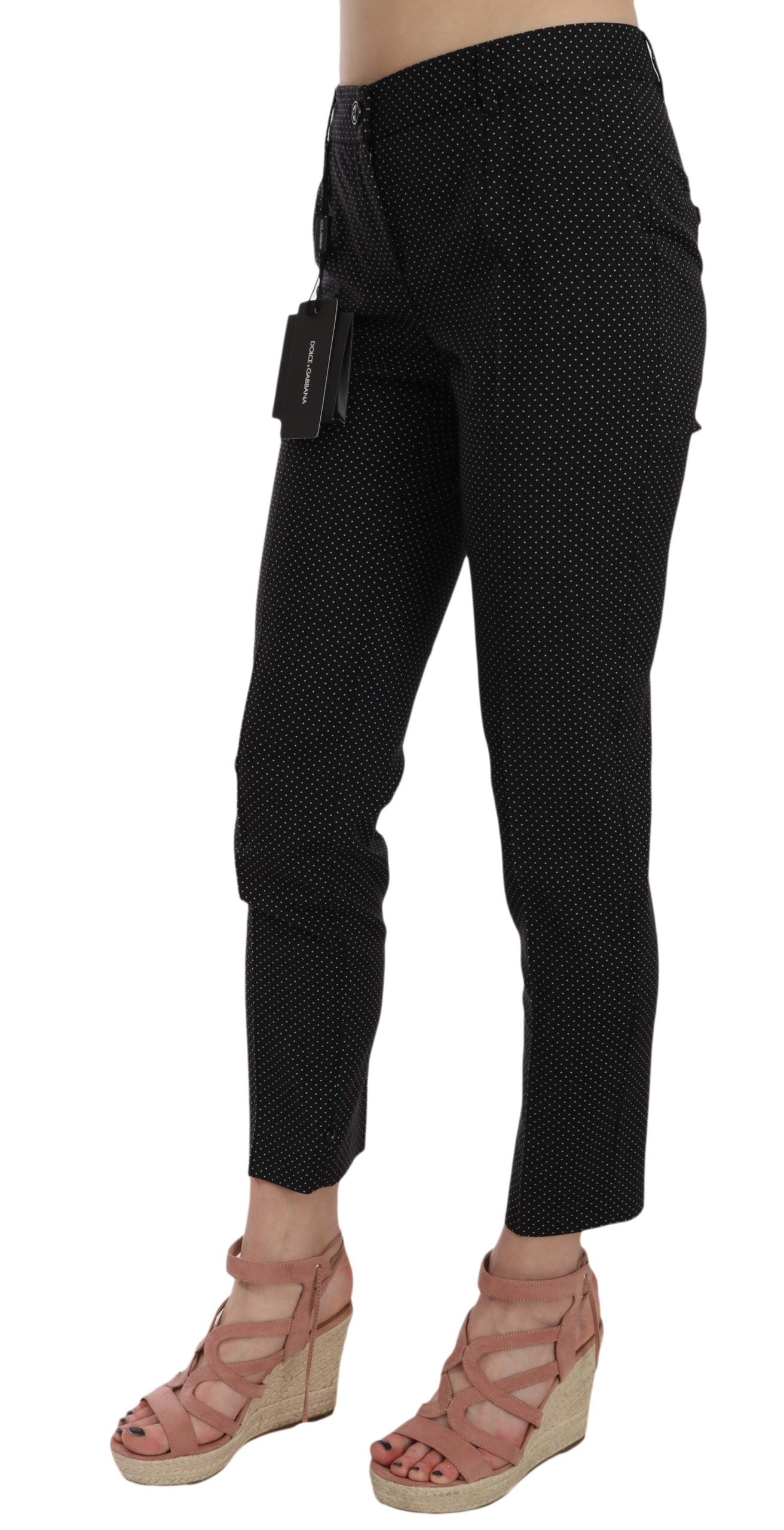 Polka Dot Slim Capri Broek Tapered Broek