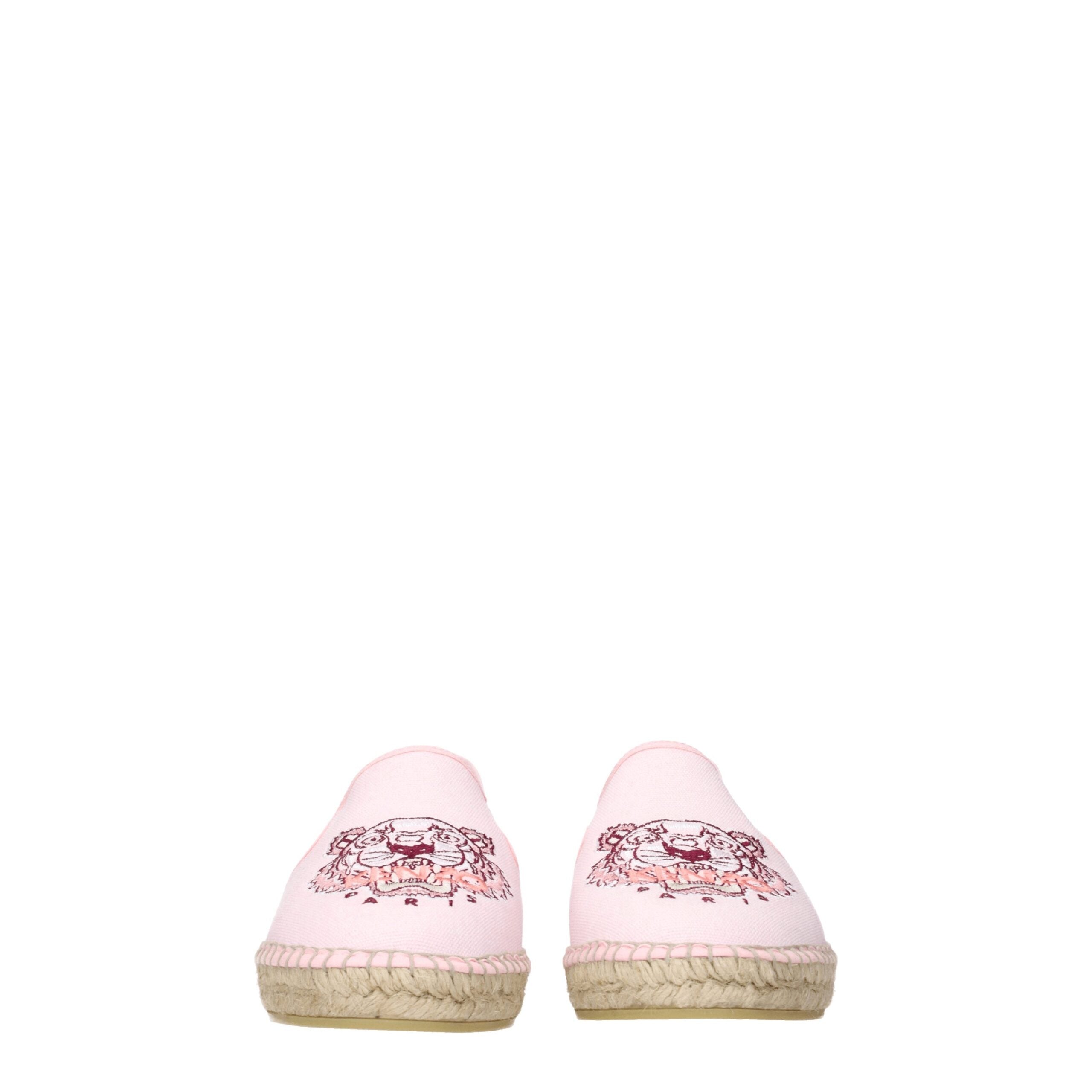 Roze stoffen espadrilles