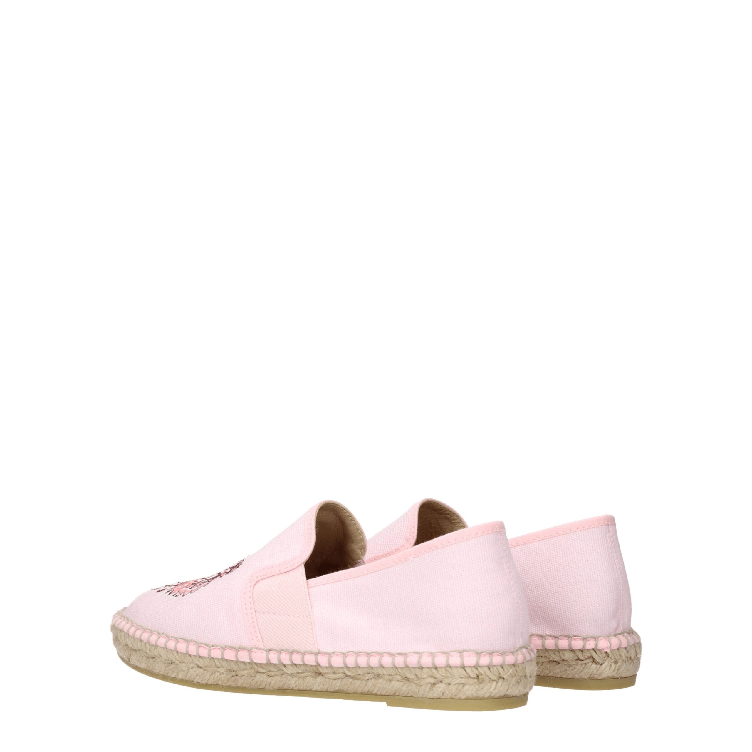 Roze stoffen espadrilles