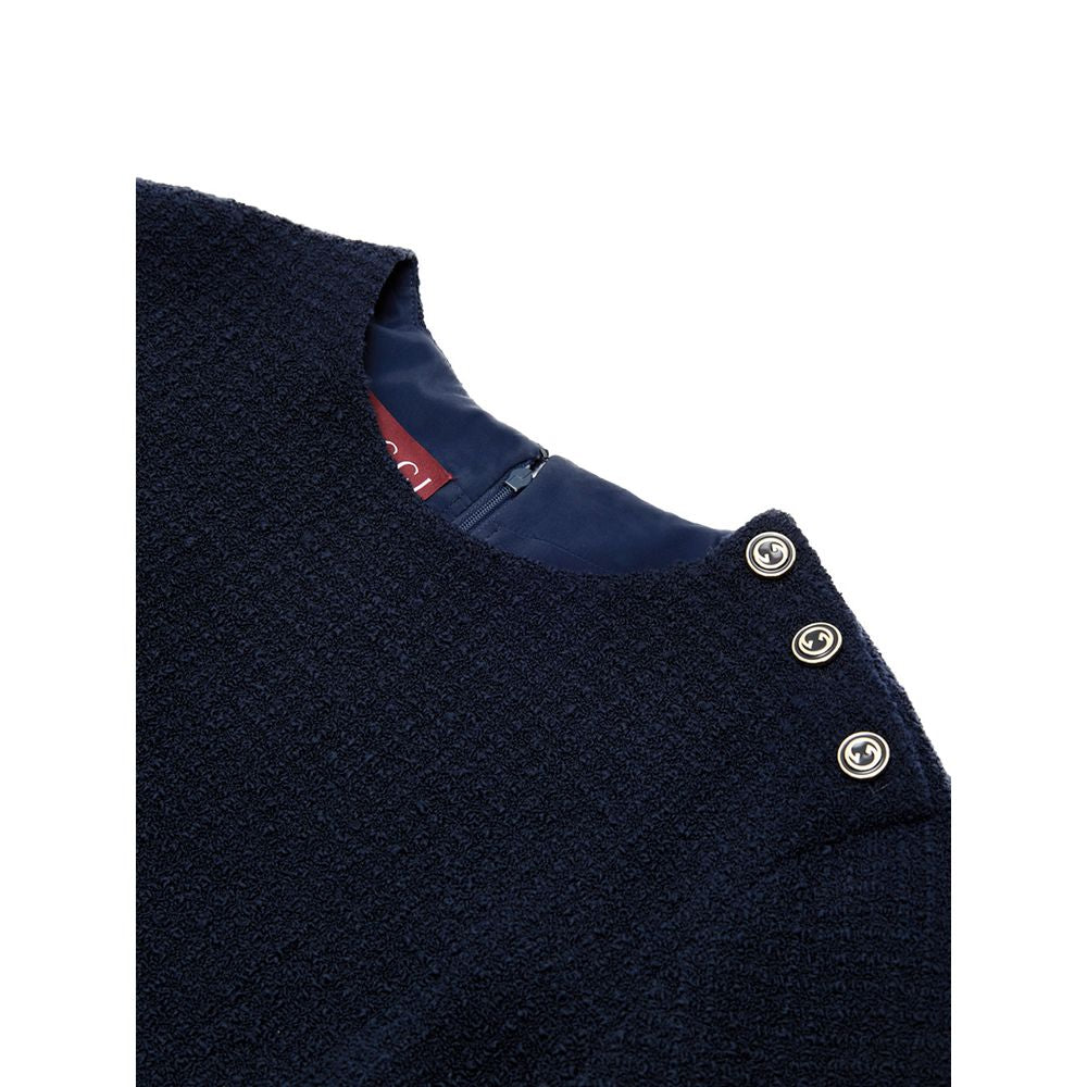 Marineblauwe wollen short