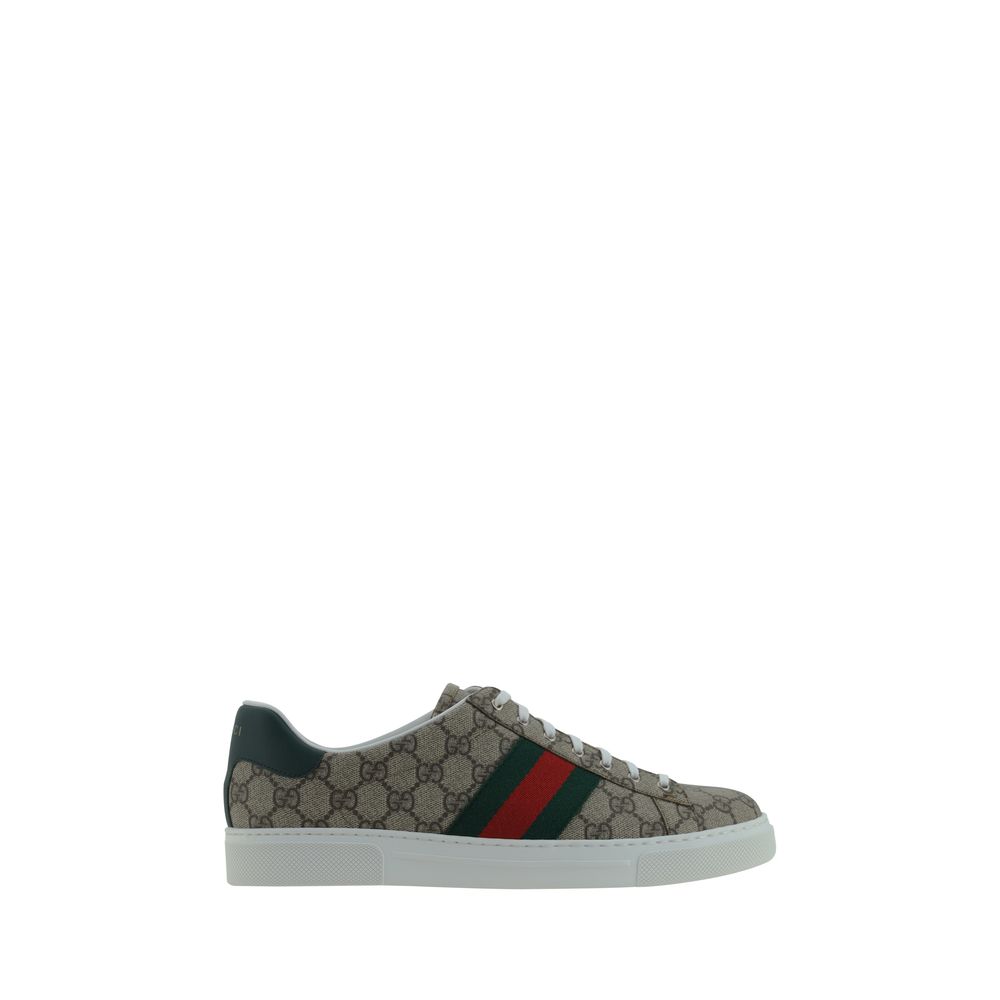 Beige Rubber Low Top Sneakers