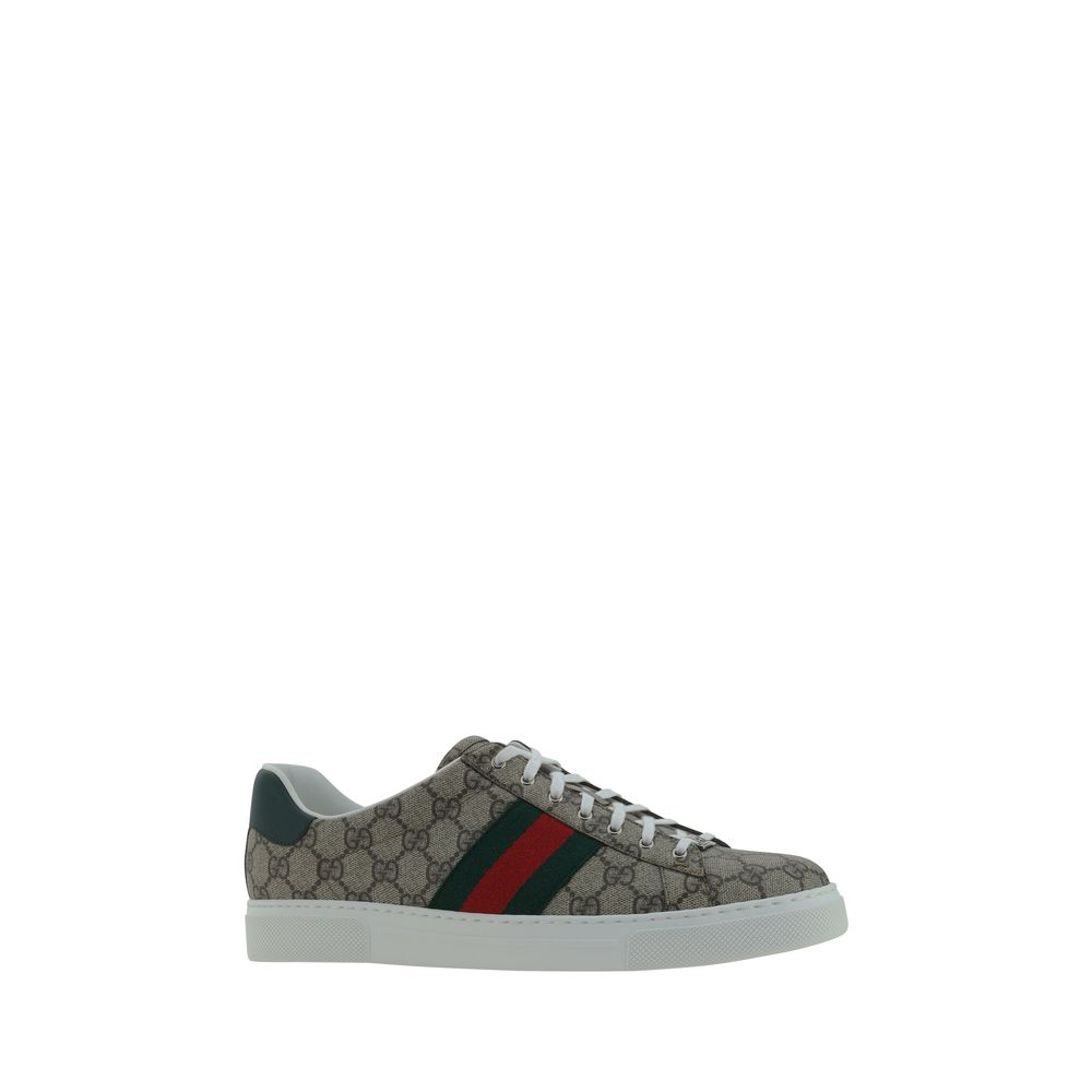 Beige Rubber Low Top Sneakers