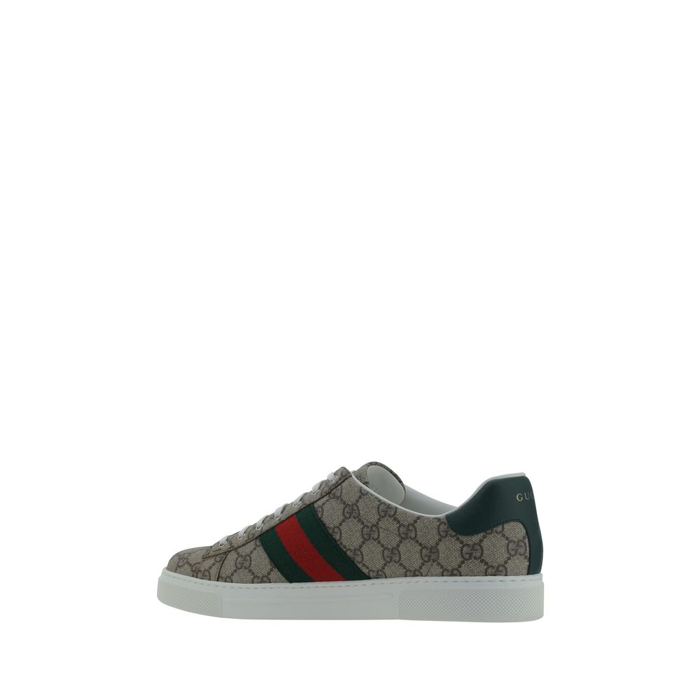 Beige Rubber Low Top Sneakers