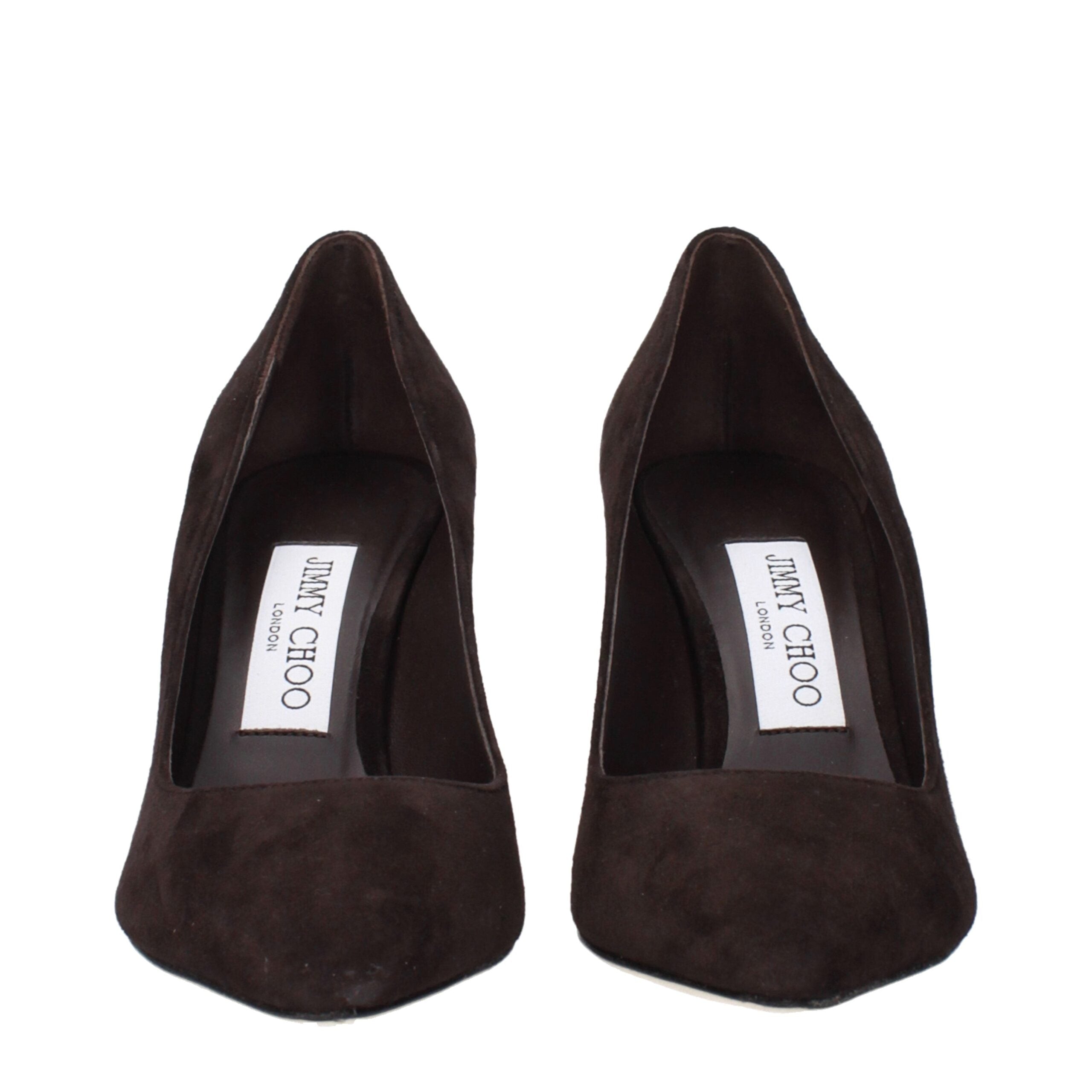Brown Leather High Heel Pumps