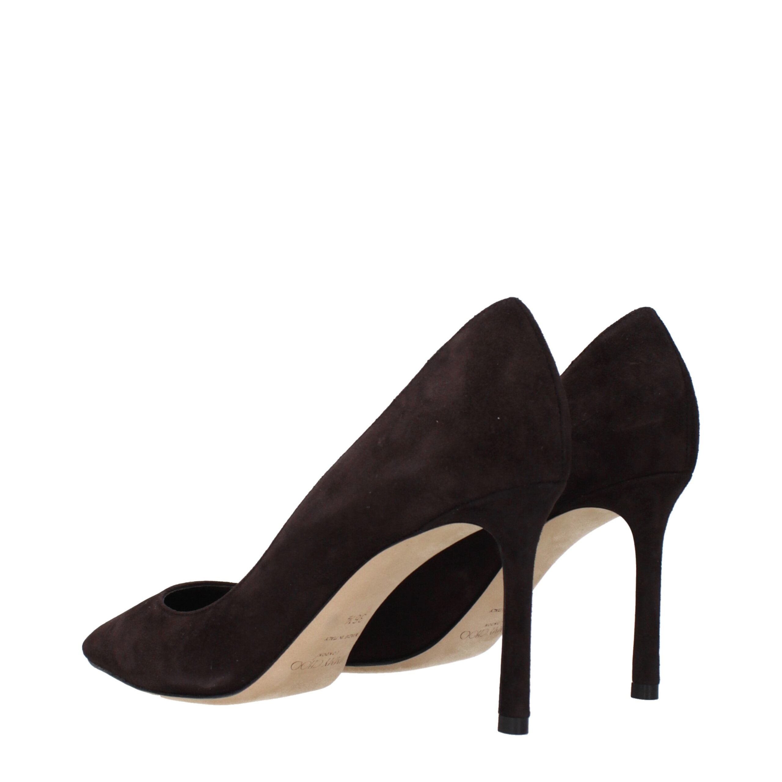 Brown Leather High Heel Pumps