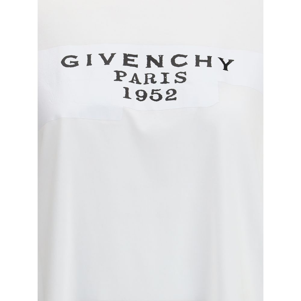 Boxy katoenen T-shirt met Givenchy-tapeprint