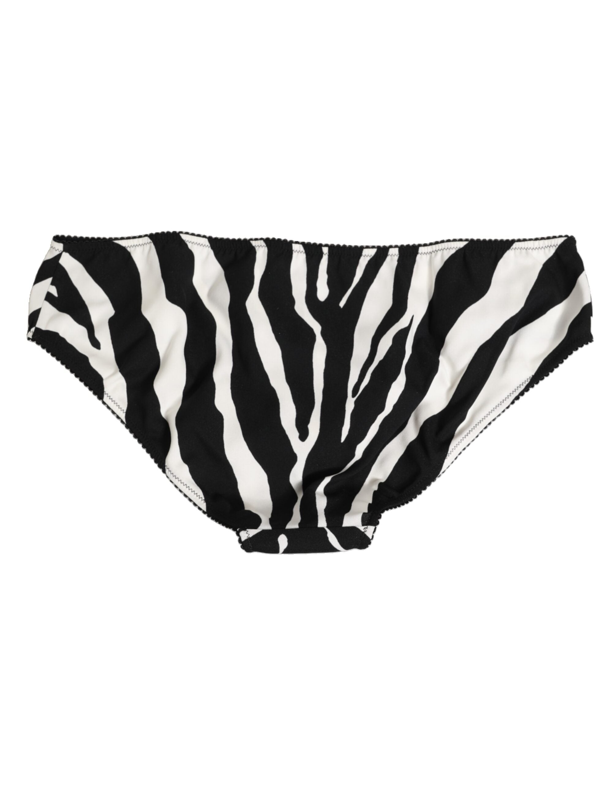 Black White Zebra Print Slip Briefs Underwear
