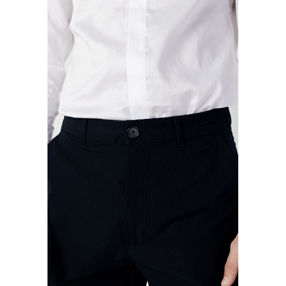 Blauwe katoenen broek