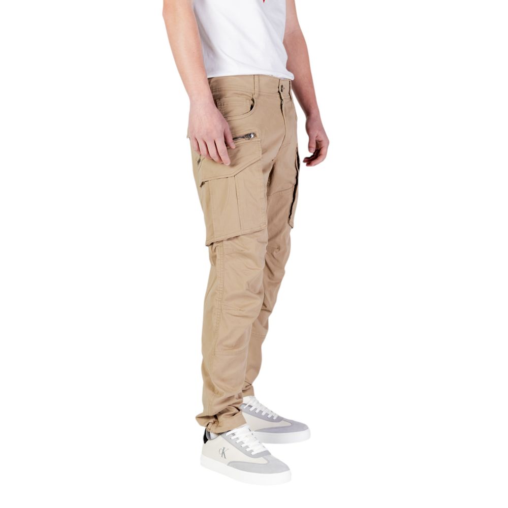 Beige katoenen relaxed fit jeans