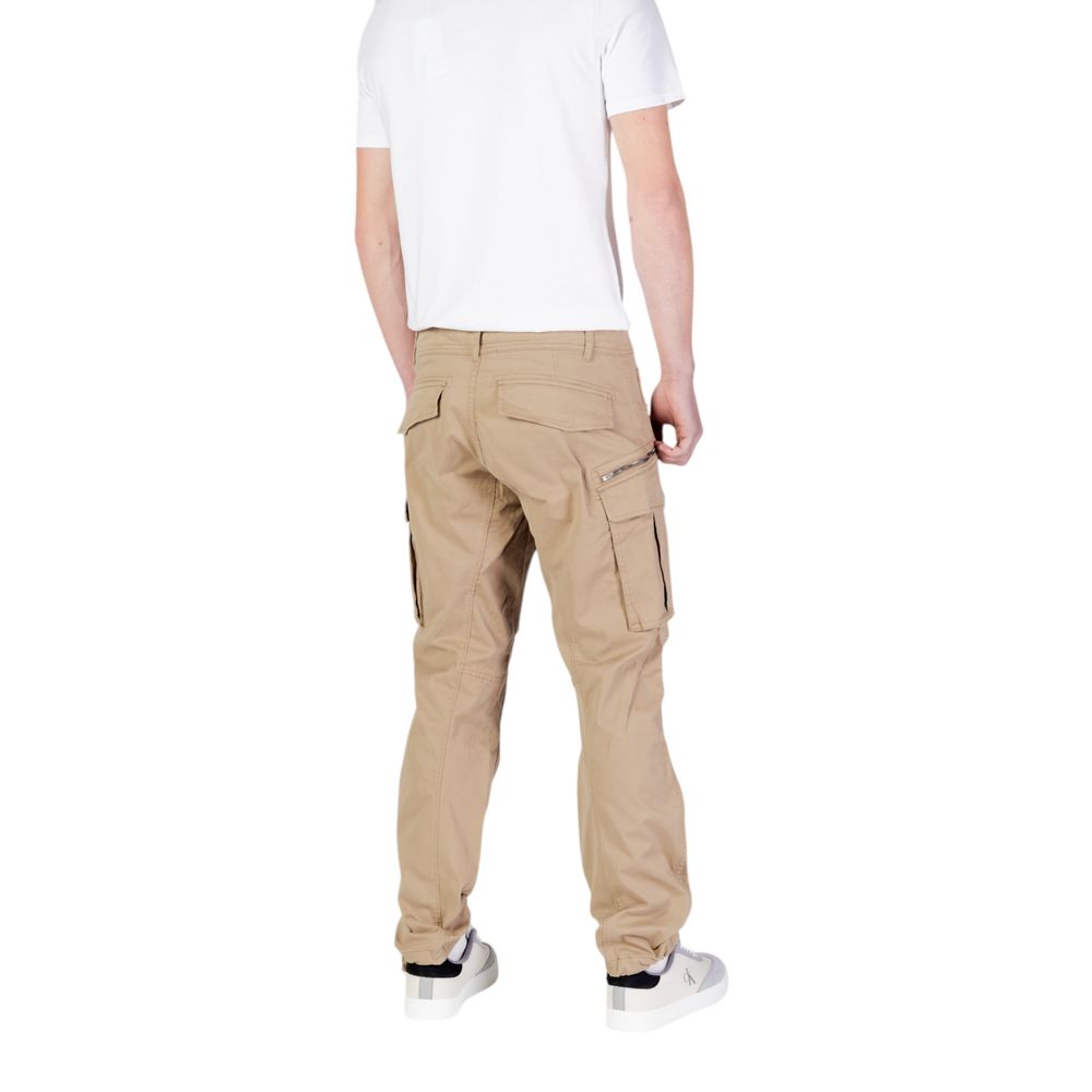 Beige katoenen relaxed fit jeans