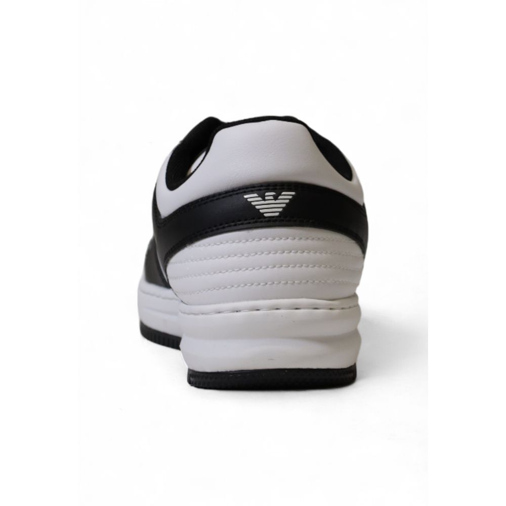 Zwart-witte polyester sneaker