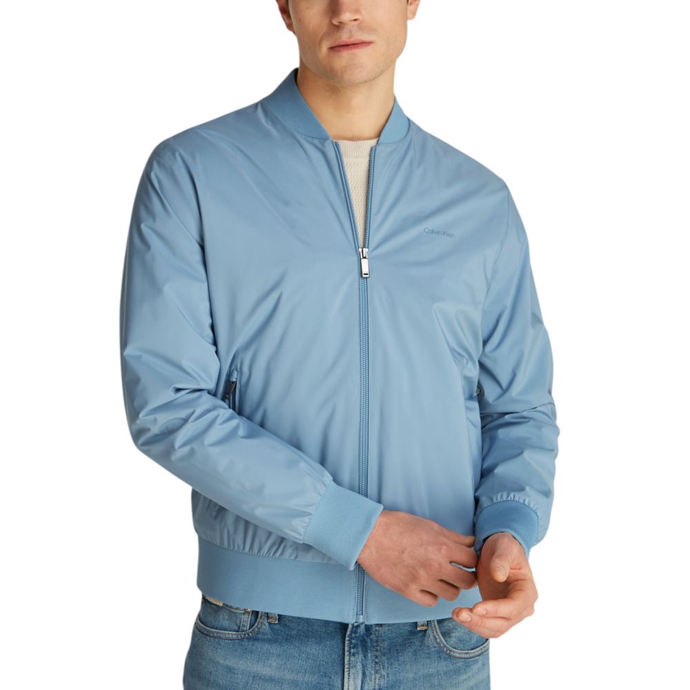 Lichtblauwe jassen en jassen van gerecycled polyester