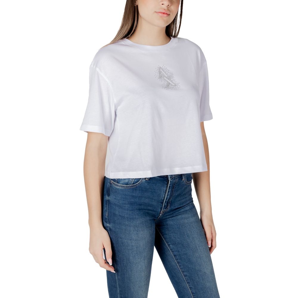Wit katoenen T-shirt