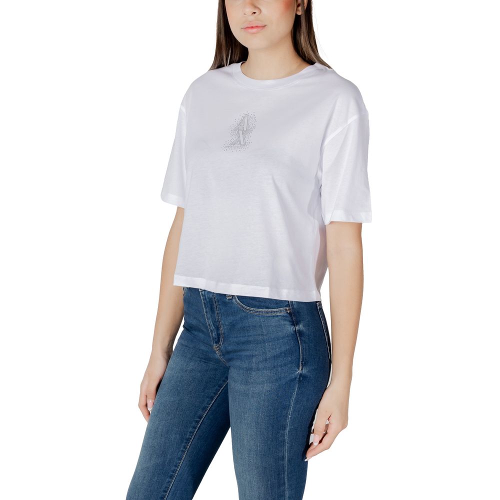 Wit katoenen T-shirt