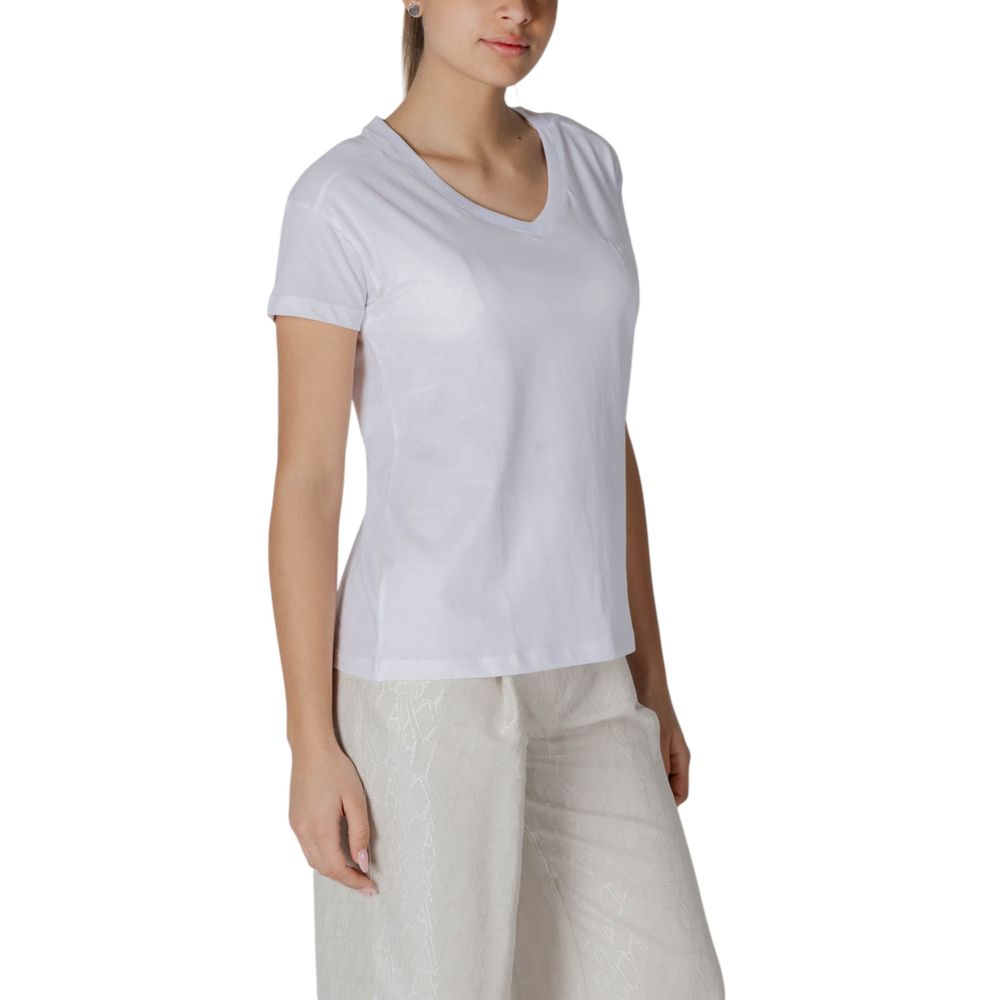 Wit katoenen T-shirt