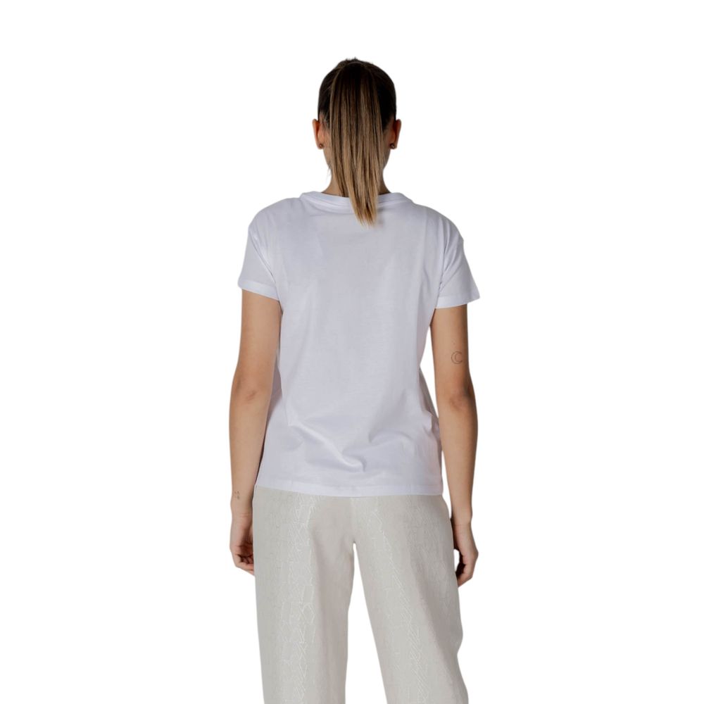 Wit katoenen T-shirt