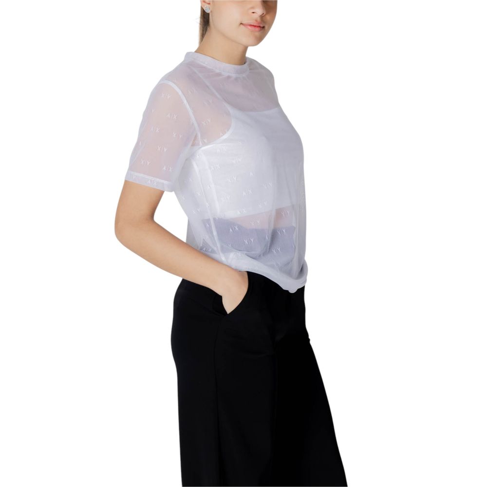 Wit polyamide T-shirt