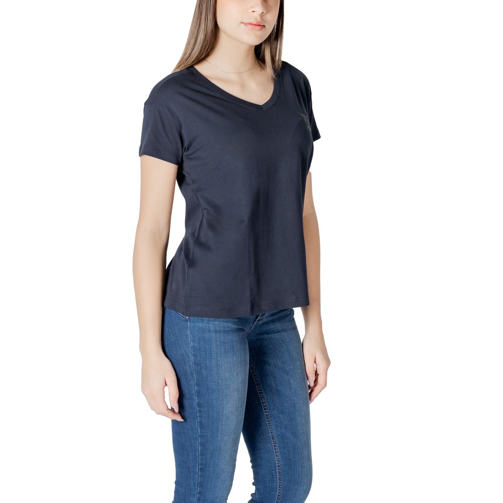 Blauw katoenen T-shirt