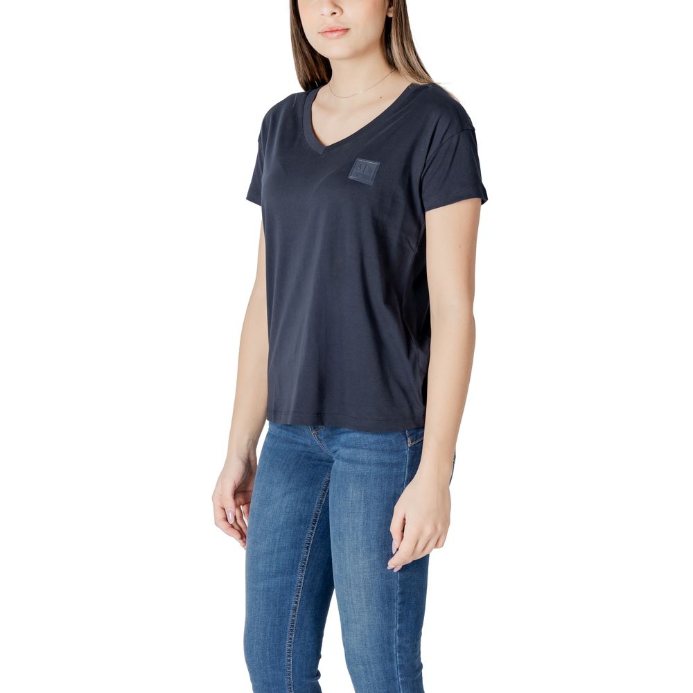 Blauw katoenen T-shirt