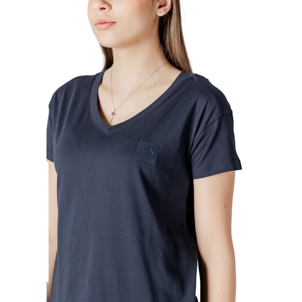 Blauw katoenen T-shirt