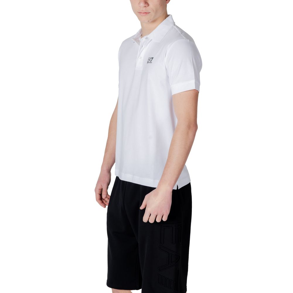 Wit katoenen poloshirt