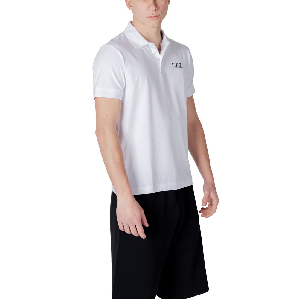 Wit katoenen poloshirt