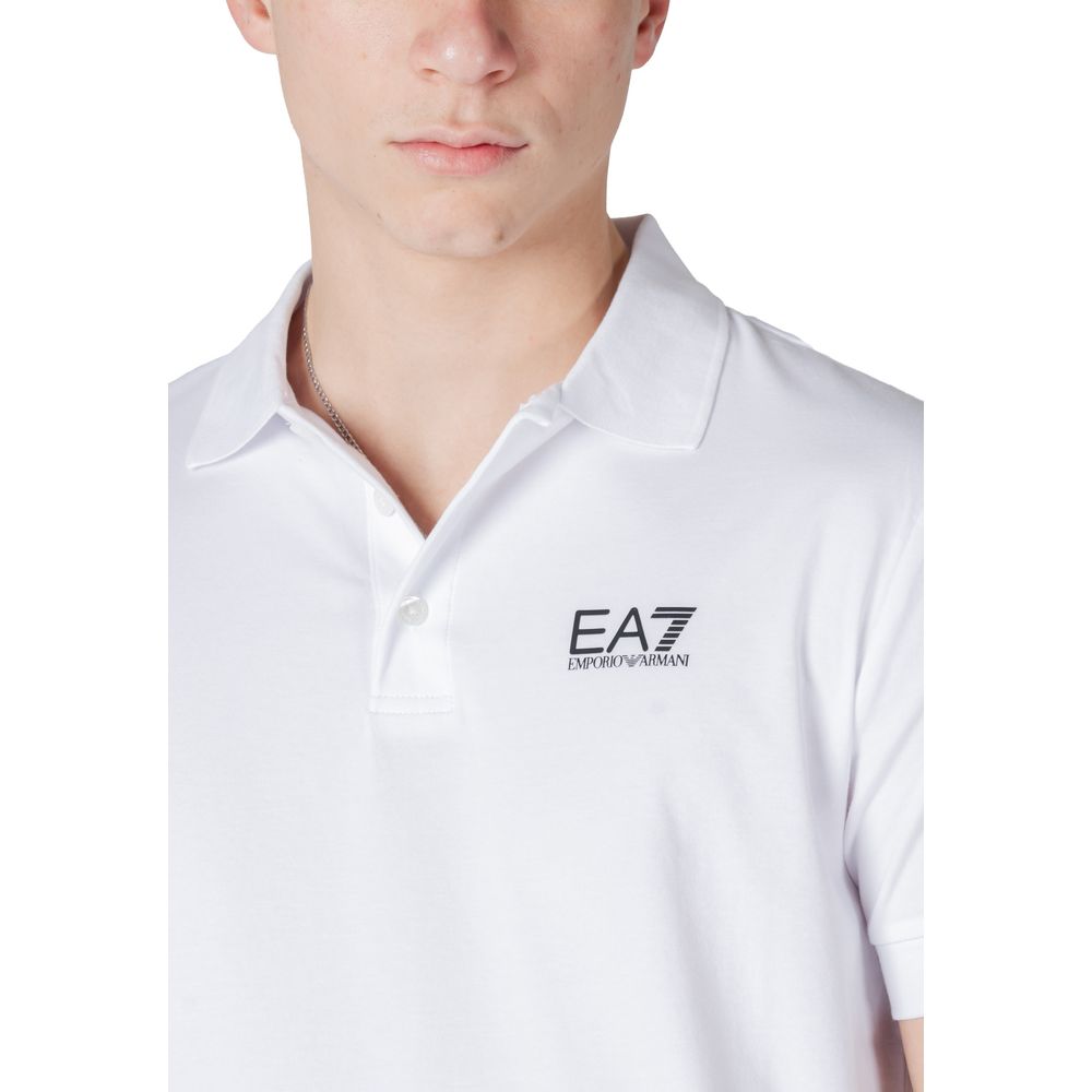 Wit katoenen poloshirt