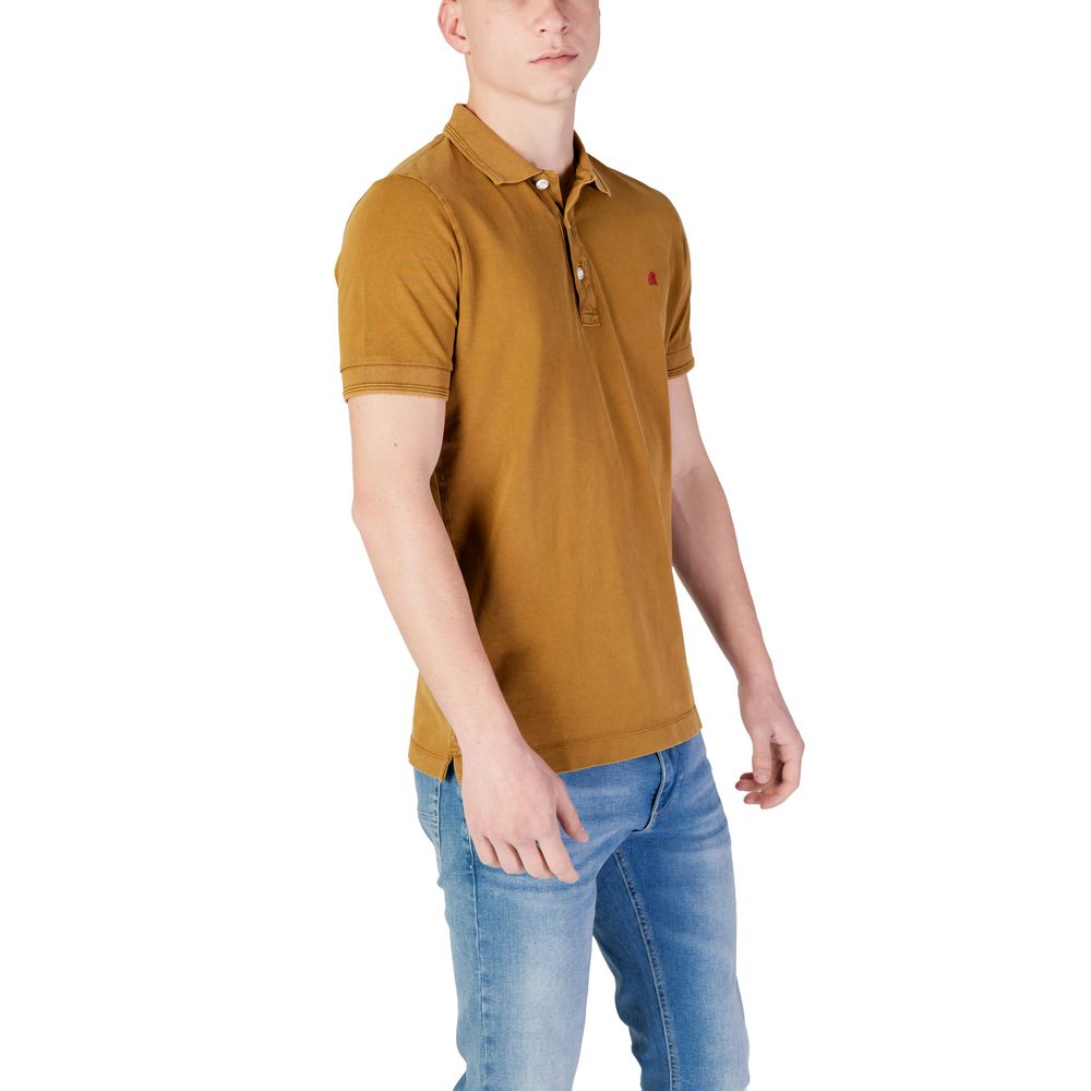 Bronzen katoenen poloshirt