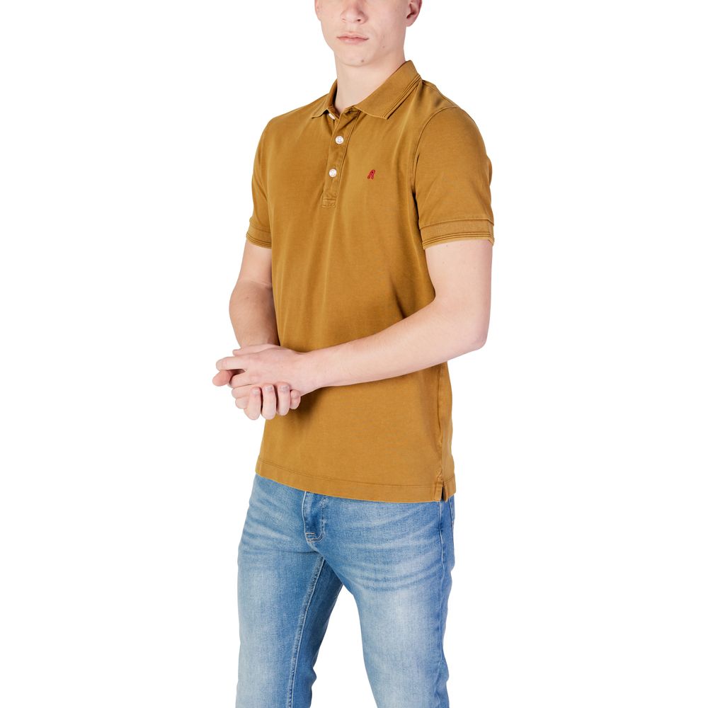 Bronzen katoenen poloshirt