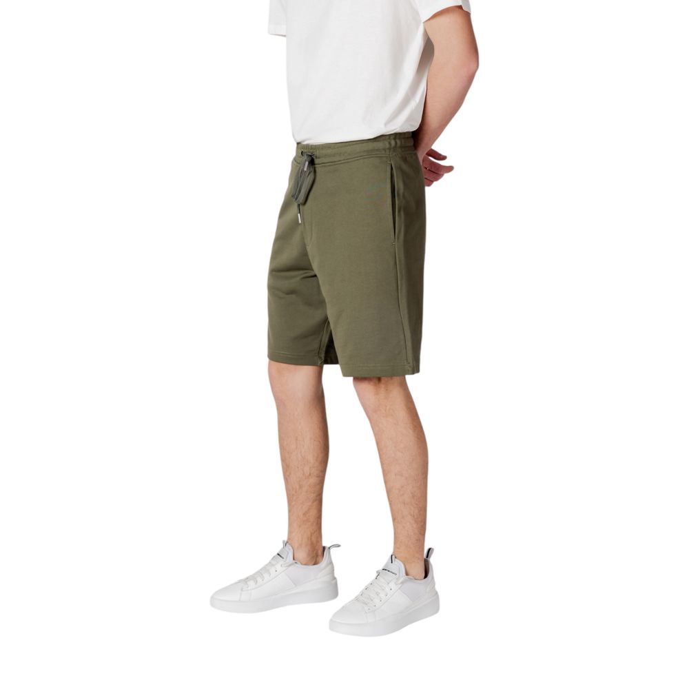 Groene katoenen Bermuda