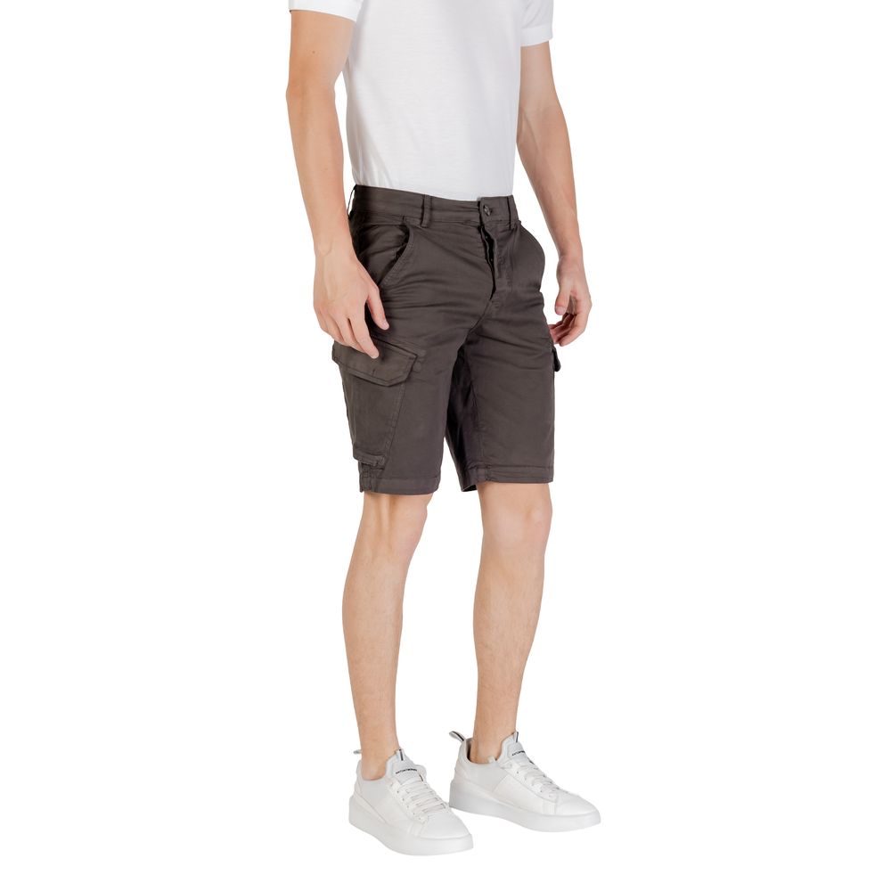 Grijze katoenen Bermuda