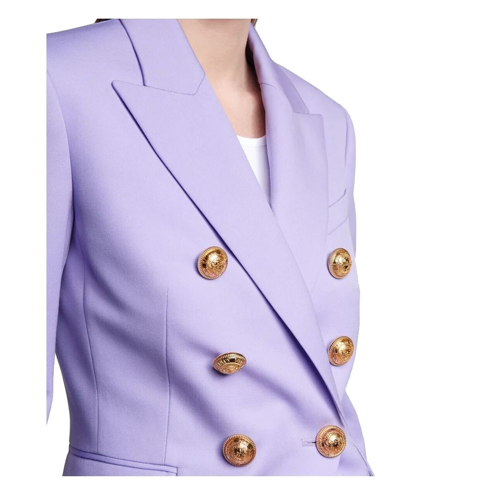 Paarse wollen damesblazer