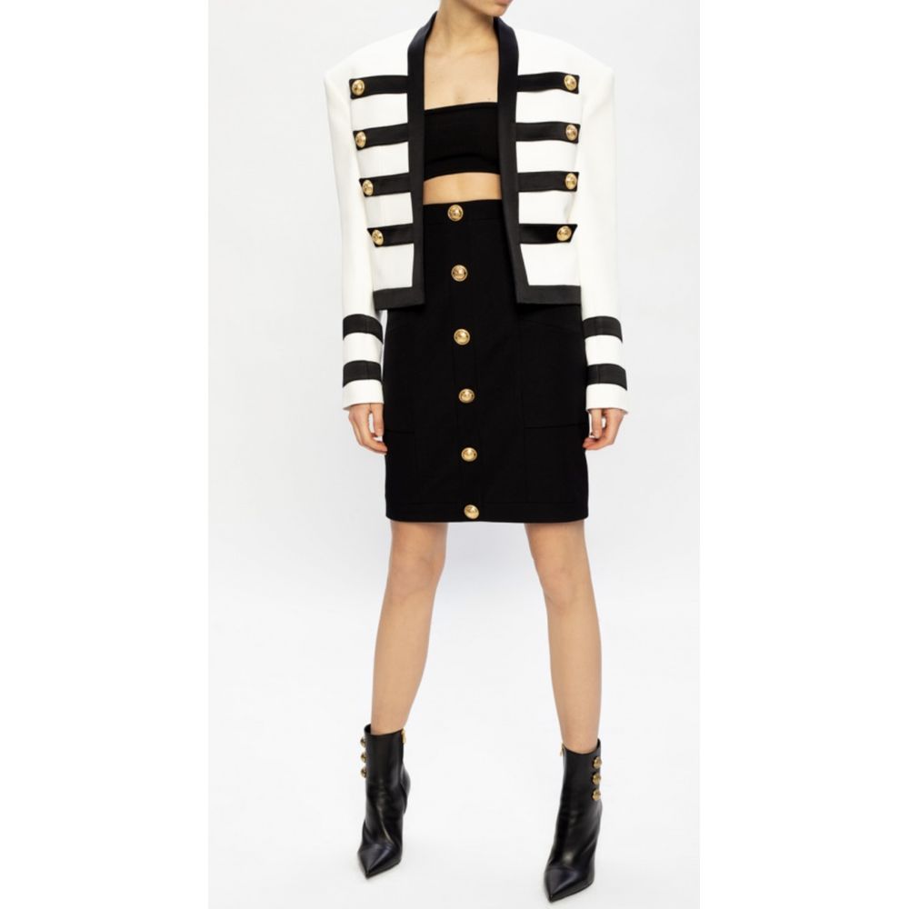 Witte viscose damesblazer