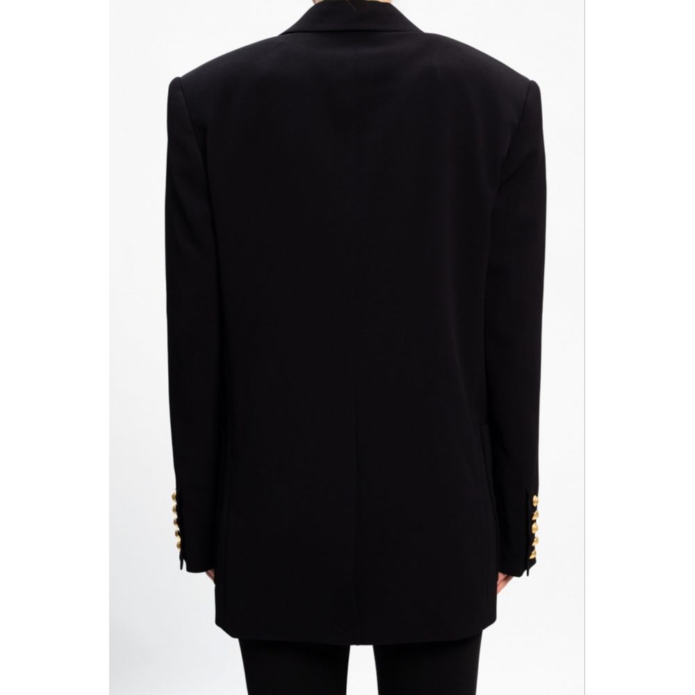 Zwarte viscose damesblazer