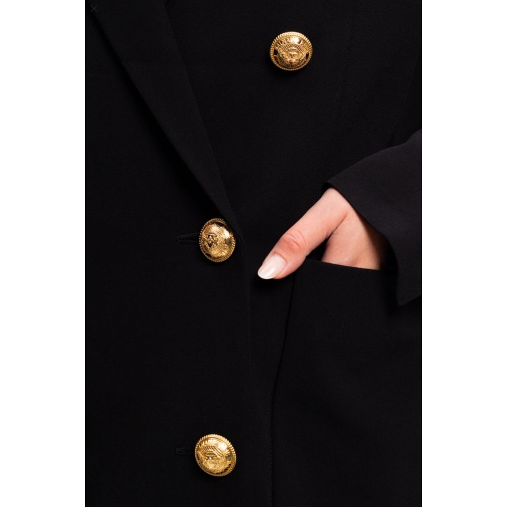 Zwarte viscose damesblazer