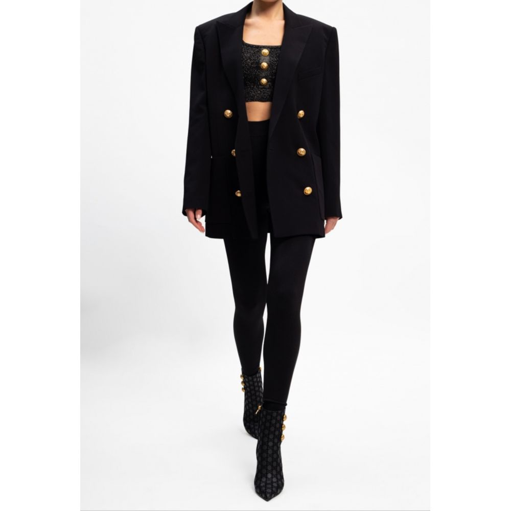 Zwarte viscose damesblazer