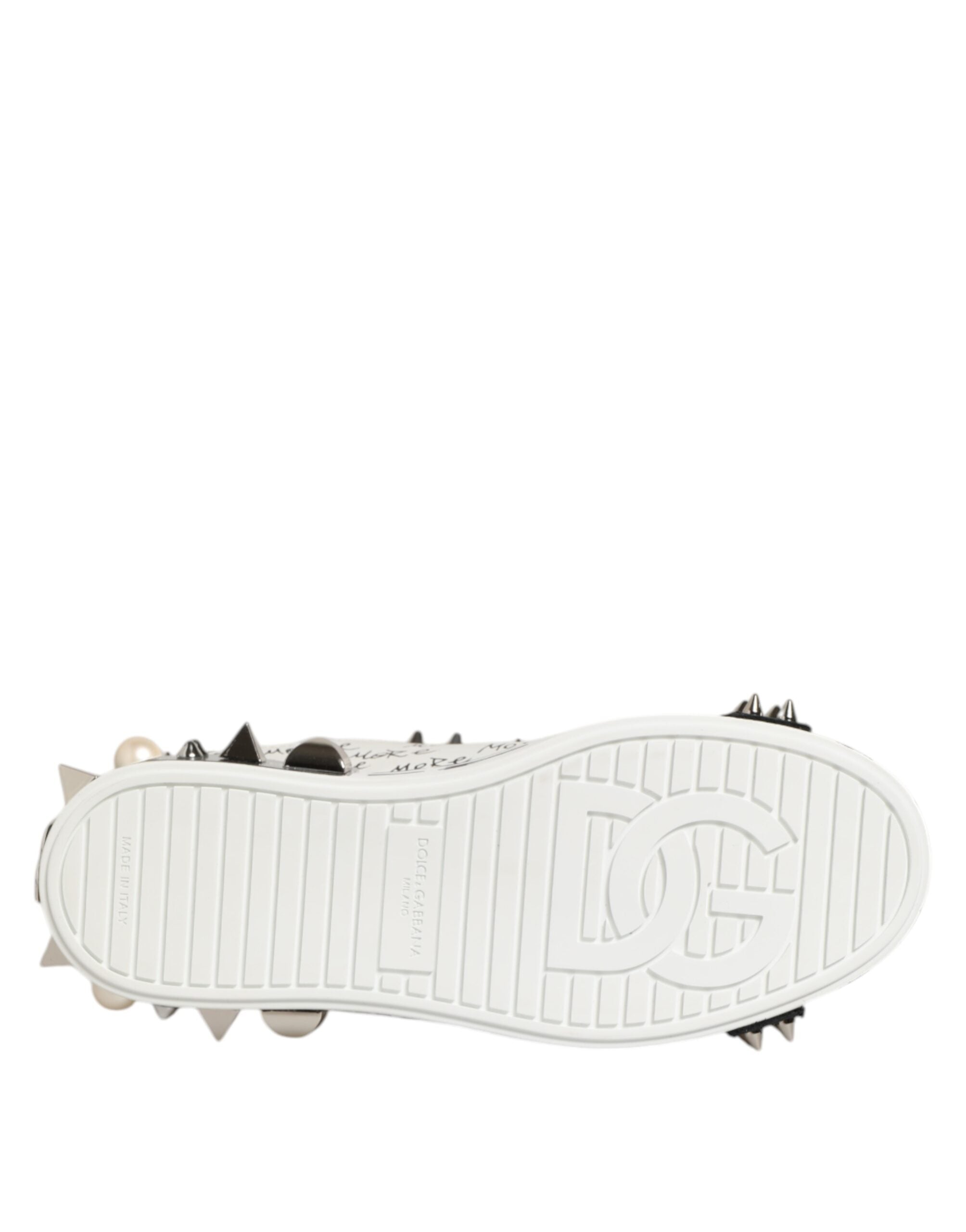 Black White Studded Low Top Sneakers Shoes