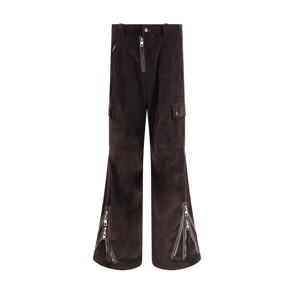 Brown Cotton Cargo Pants