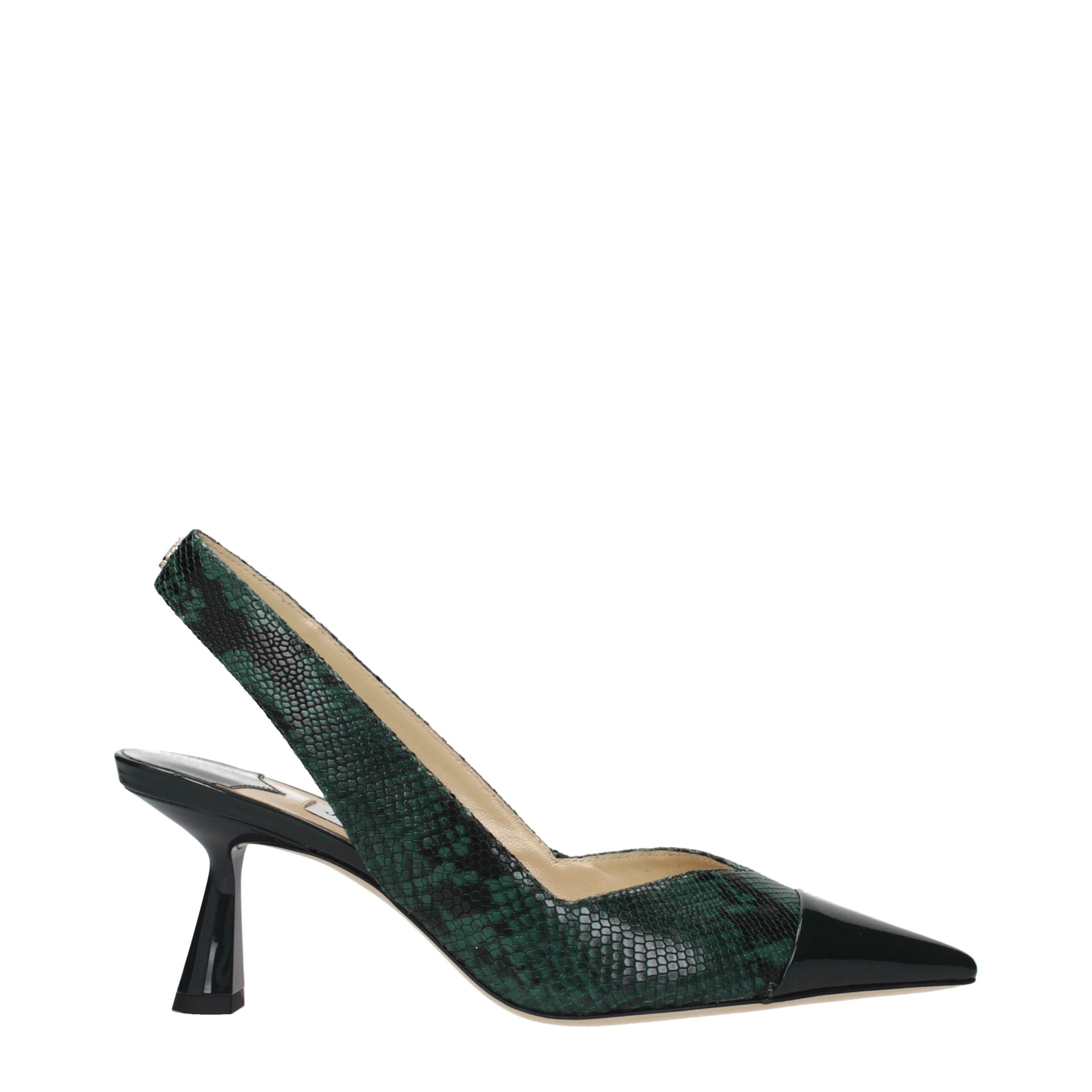 Green Leather Pumps